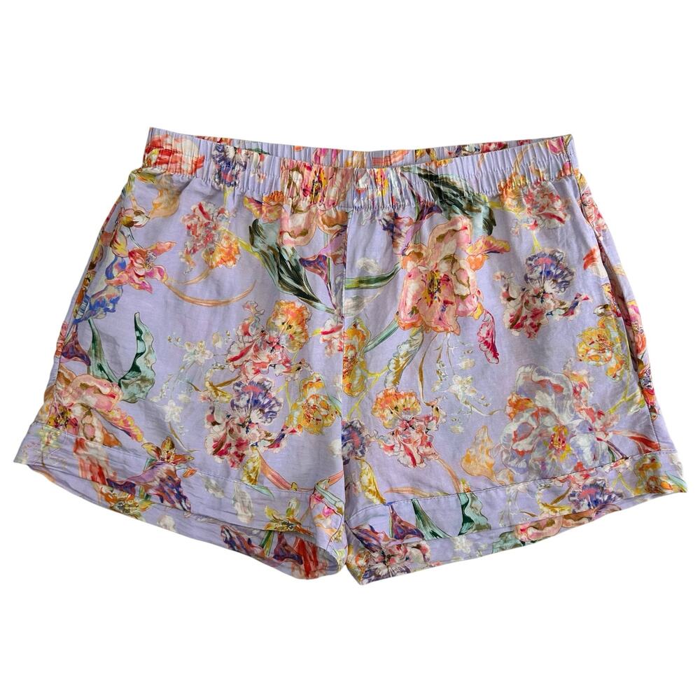 Papinelle Boxer PJ Shorts, floral cotton/silk bottoms